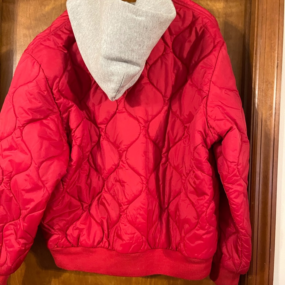 EUC. Size XL Polo jeans company quilted, hooded coat - Picture 2 of 3